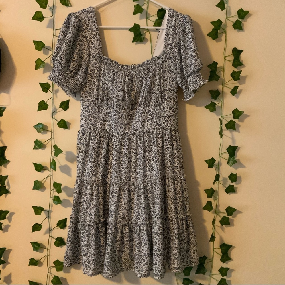 Blue floral dress
